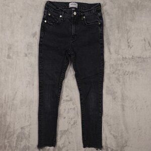 AGOLDE Toni Skinny Jeans Black Raw Hem Women’s Size 25 Ankle Length‎